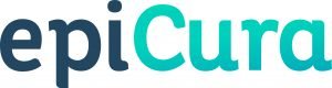 logo epiCura blu e verde acqua