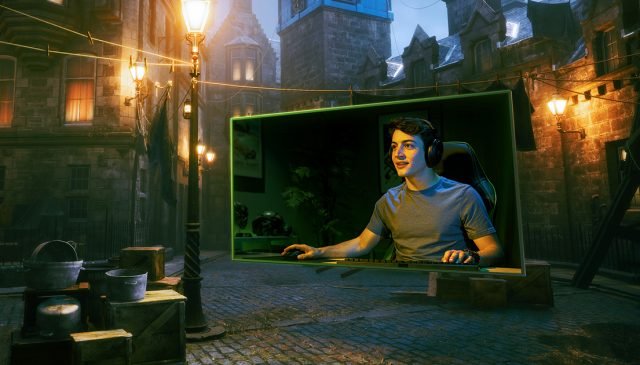 una simulazione gaming console
