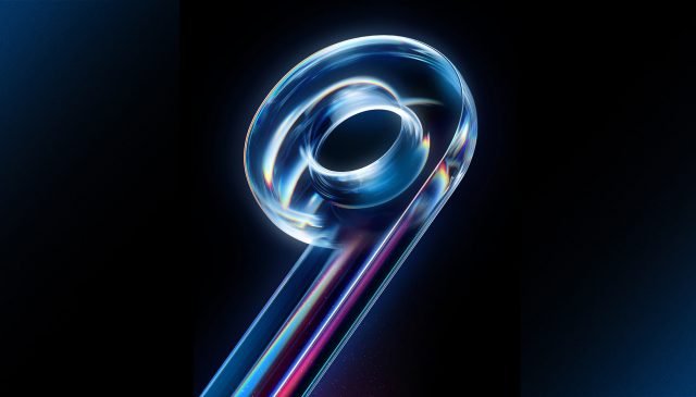 il logo del realme9 cattura la luce