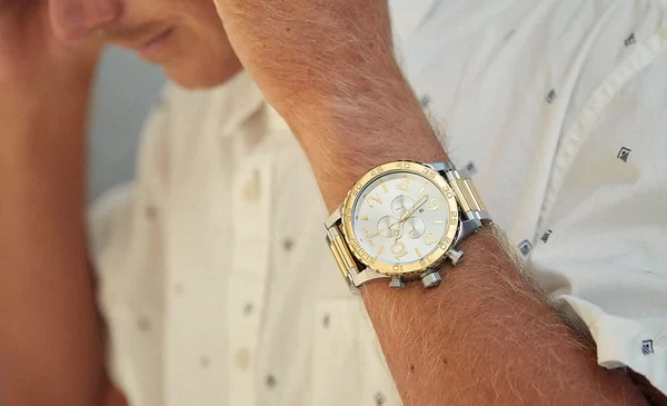 nixon gold watch, orologio