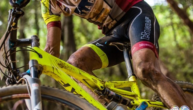 un particolare di una bicicletta mtb