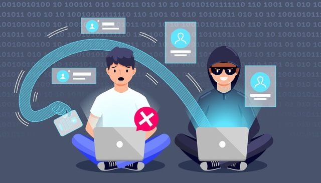 una tipica zione di phishing online