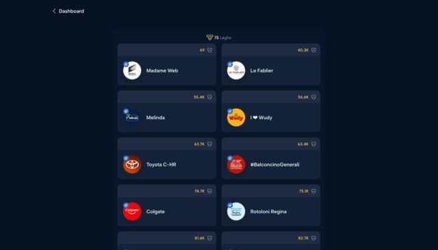 screenshot della app FantaSanremo