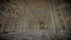 AI generated image from scan_interiot st peters basilica