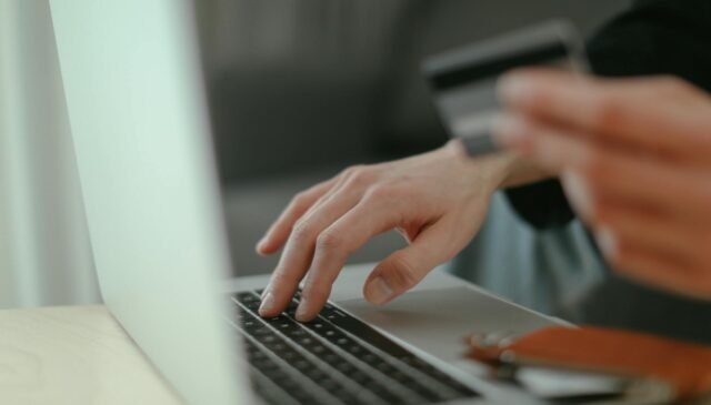a person buying online