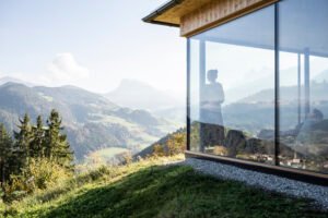 Modella e vista dalla zona relax allo Gnollhof