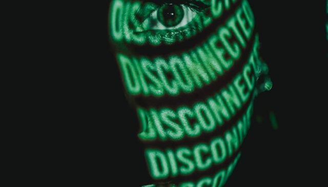 words disconnected superimposed n persons face