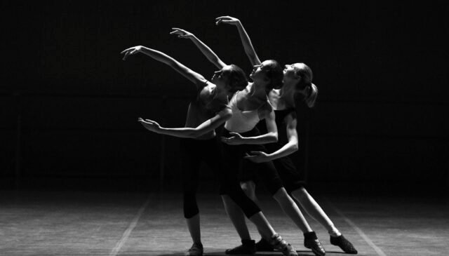 three female dancers dancing