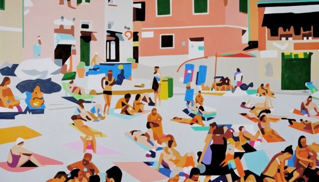 Town Beach V Painting - James Hawke - life in transit