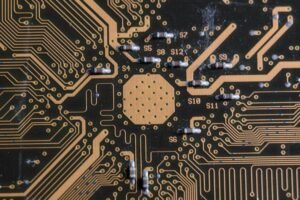 close up shot of a chip
