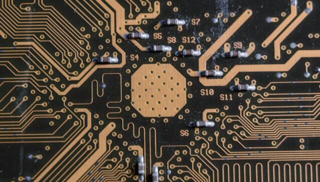 close up shot of a chip