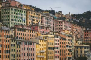 colorful italian seaside town architecture