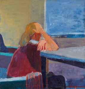 Richard Diebenkorn, Donna alla finestra, 1957 olio su tela, cm 149,9 x 142,2 Buffalo AKG Art Museum, dono di Seymour H. Knox, Jr., 1958