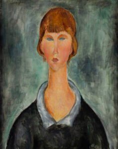 Amedeo Modigliani, Ritratto di donna, 1918-1920 olio su tela, cm 65 x 50 La Chaux-de-Fonds, Musée des Beaux-Arts © Jessie Schaer, 2025