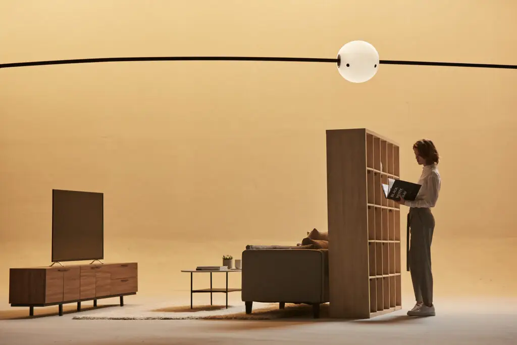 rabbit white, lampada da salotto con musica e telecamere