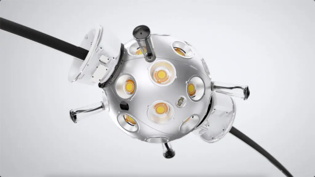 esploso con compeneti interne di rabbit, lampada da salotto con musica e telecamere