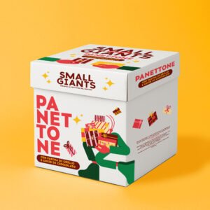 Small Giants decide di scriverne il Natale presentando il suo Panettone artigianale con farina di grillo e gocce di cioccolato fondente.