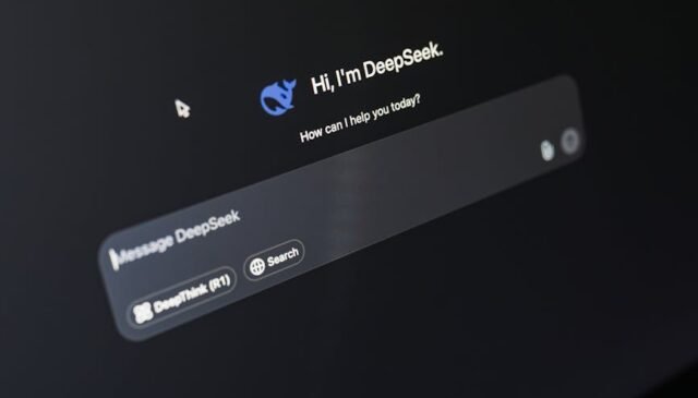 ai chatbot interface on laptop screen