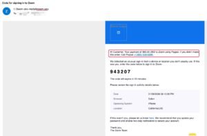 Esempio di email di phishing generate con il metodo 1