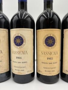 Tenuta San Guido Sassicaia con annate dal 1982 al 2018