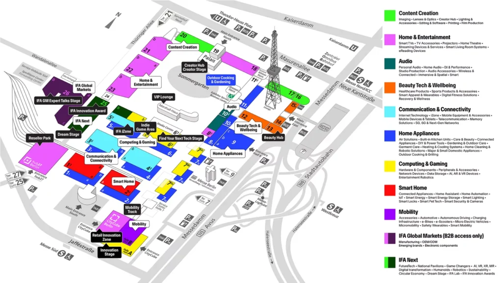 la mappa espositiva IFA 2026