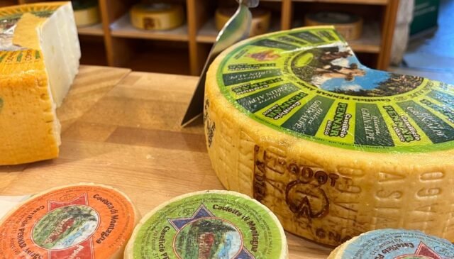 packed cheese on table